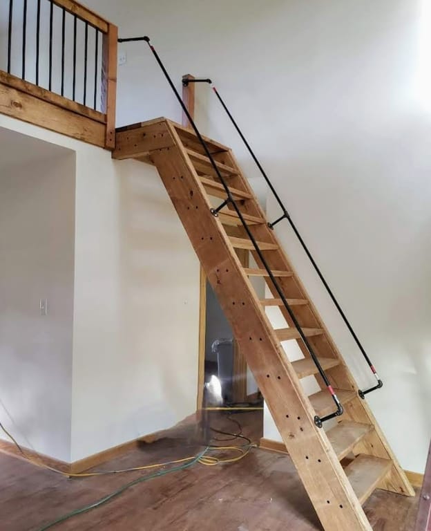 Rains Mill Custom Wood Stairs.